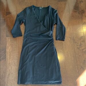 Athleta Elegant Black Wrap Dress